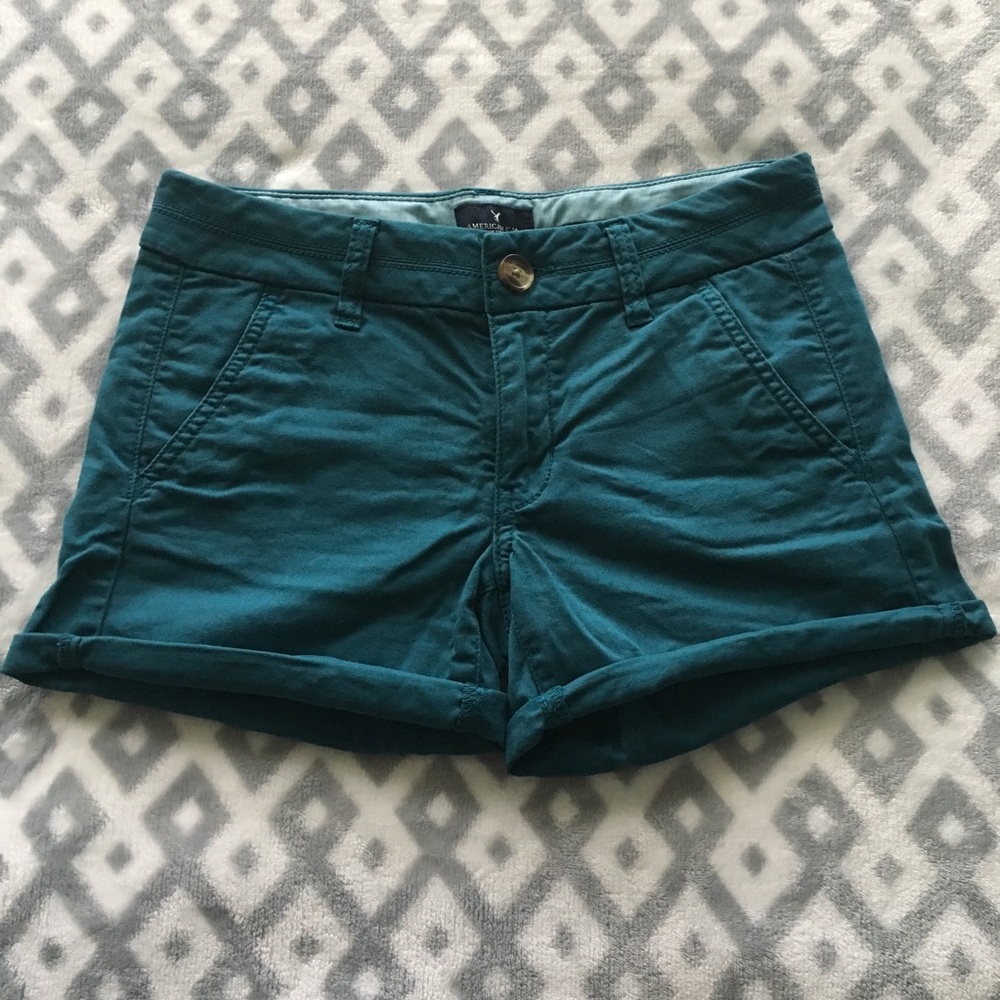 AEO Blue Chino Shorts